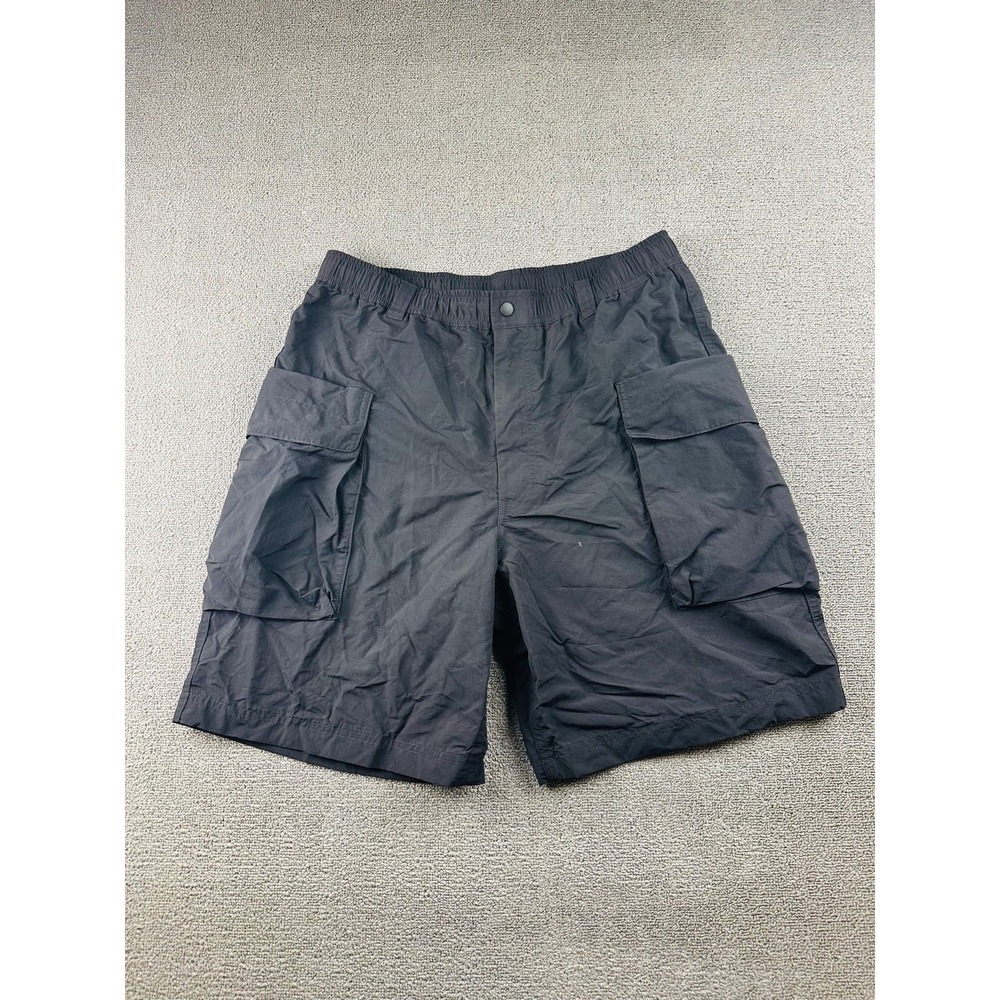 Uniqlo U Parachute Cargo Shorts Men L Black Loose Fit Streetwear Outdoor Utility